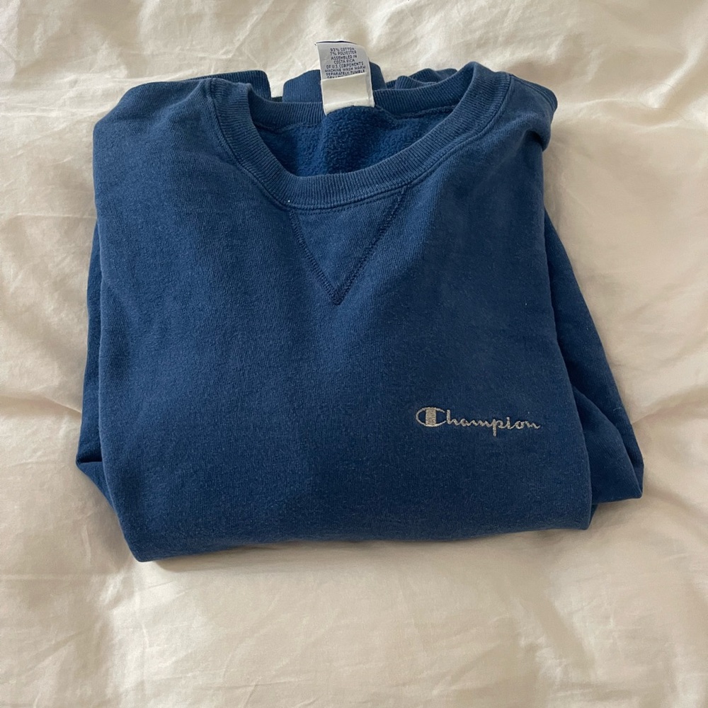Champion Men's Crewneck in Deep Blue